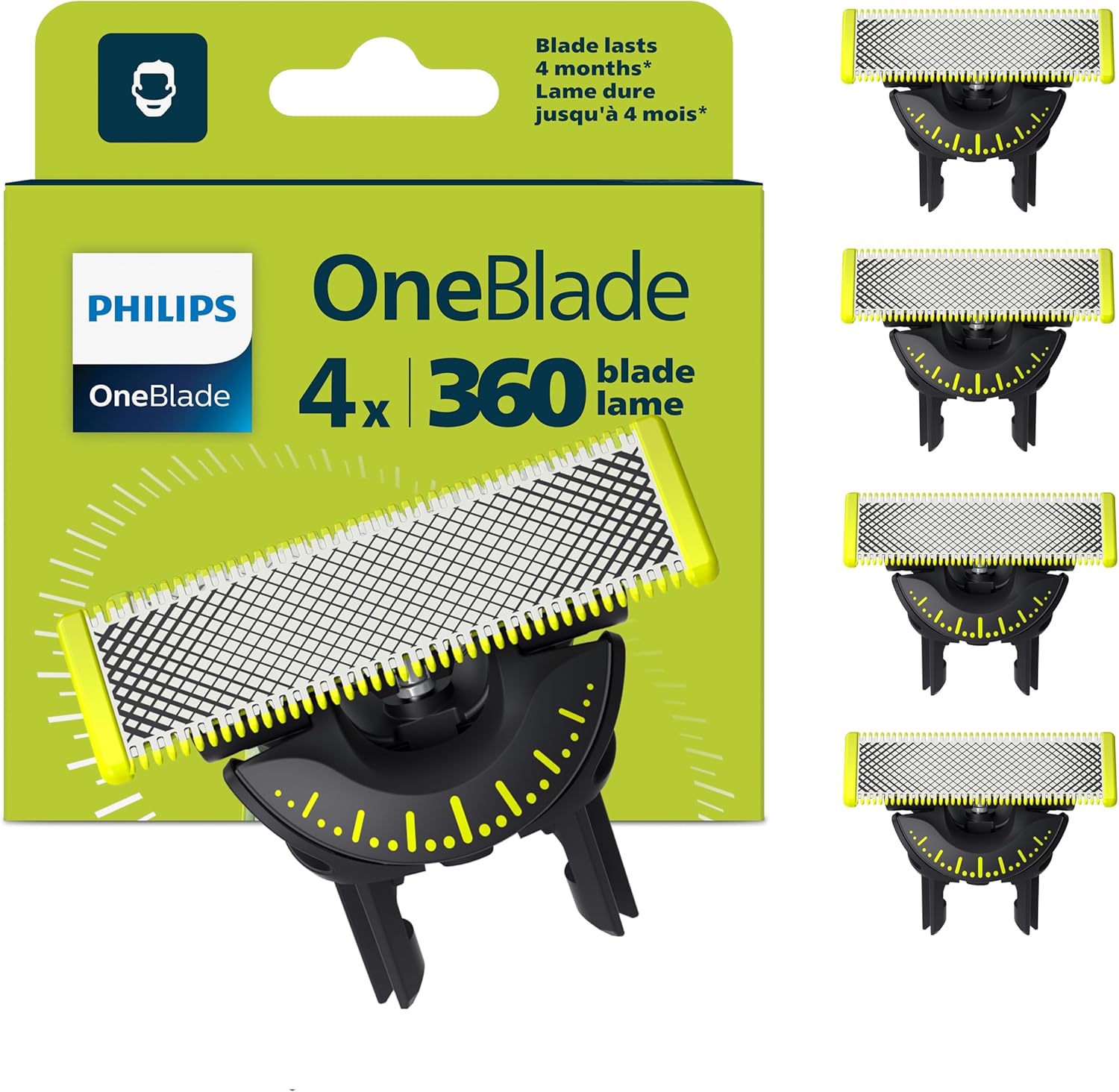 Philips Oryginalne ostrza wymienne OneBlade 360, 4 sztuki