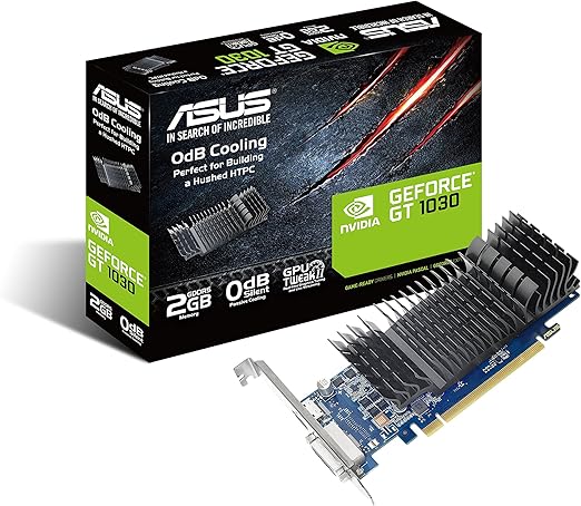 Karta graficzna Asus GeForce GT1030-SL-2G-BRK Low-Profile (Nvidia, PCIe 3.0, 2 GB GDDR5, HDMI, DVI)