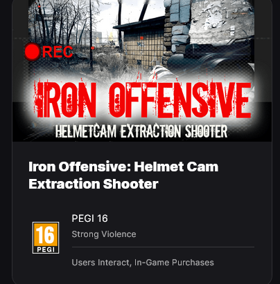 DARMOWA gra IRON OFFENSIVE: Helmet Cam Extraction Shooter - EPiCGAMES