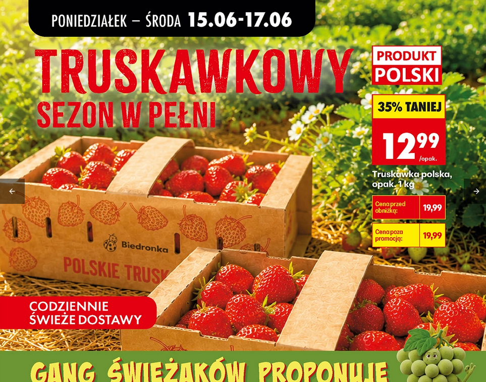 Truskawka polska, opakowanie 1 KG