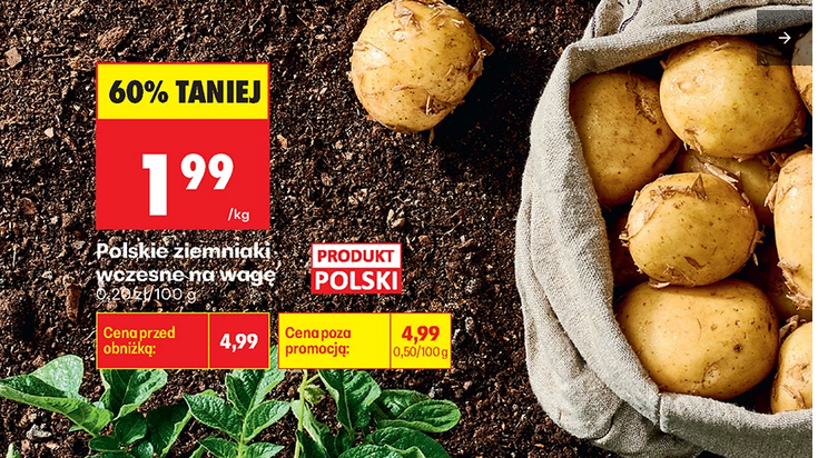 Polskie zimniaki wczesne, na wagę, 1 KG