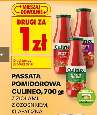 Passata pomidorowa CULINEO, 700g (drugi produkt za złotówkę)