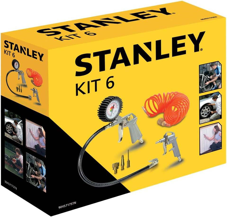 ZESTAW Stanley 9045717Stn, Akcesoria do Sprężarek, Srebrny, 6 elem.