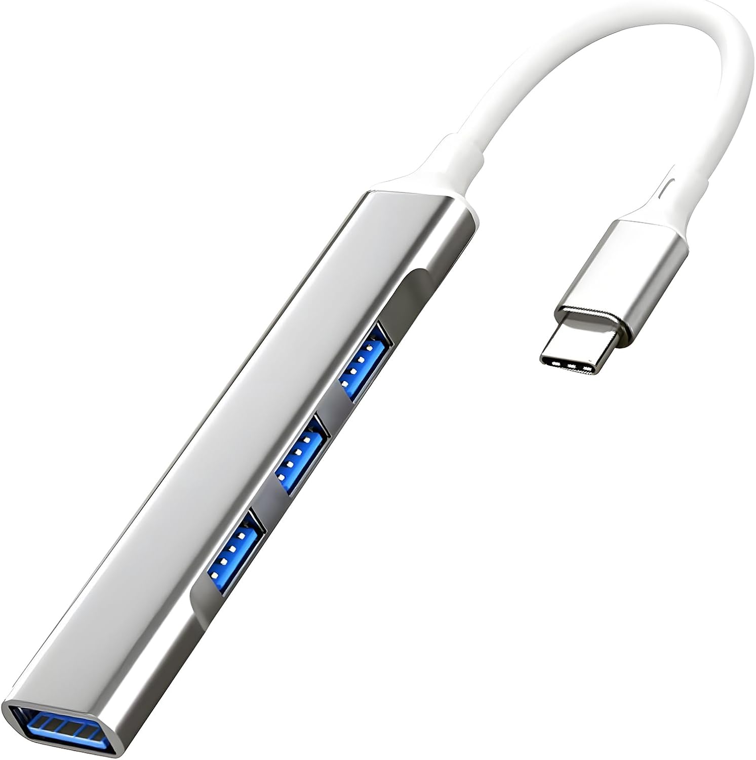 BONGGA USB HUB typu C, srebrny