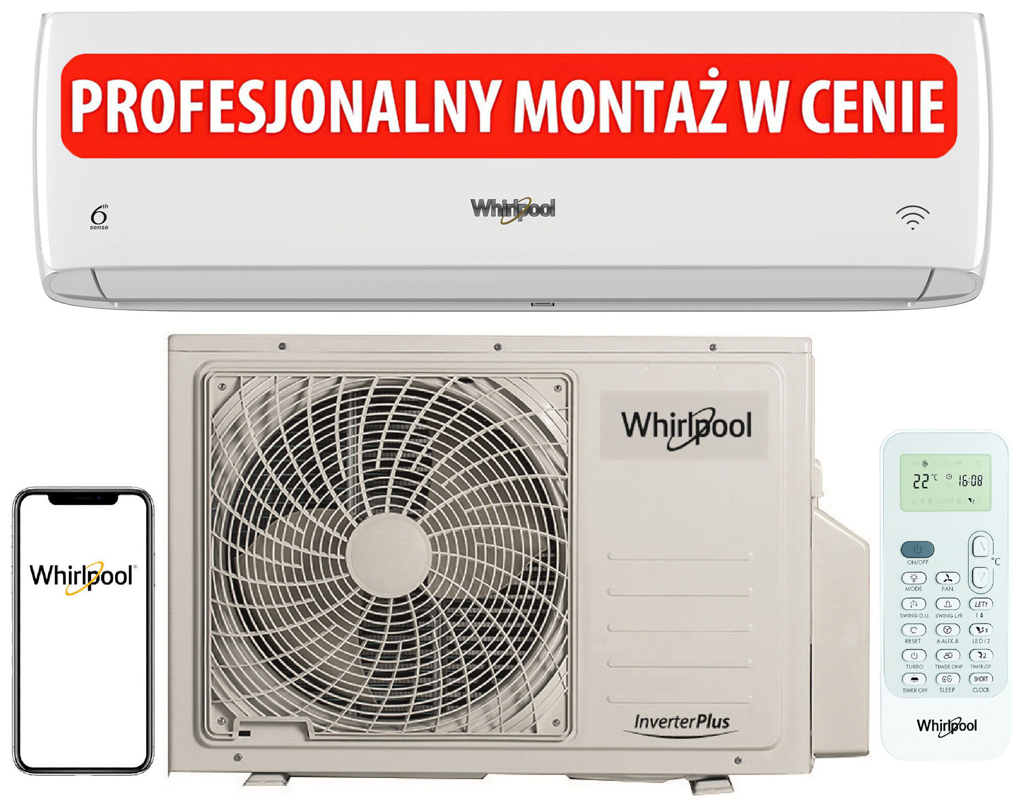 Klimatyzator Split WHIRLPOOL SPICR312WFI z usługą montażu