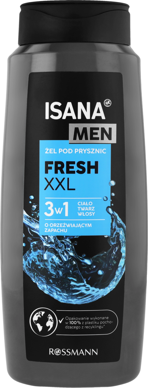 Żele pod prysznic Isana Men, 3w1, XXL 500 ml (różne rodzaje)