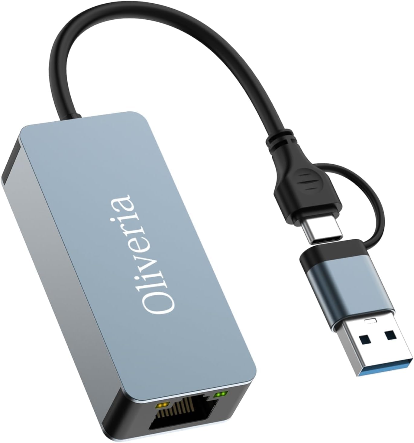 Adapter sieciowy Oliveria 2.5G USB LAN Adapter, USB-C, Ethernet 100/1000/2500Mbps LAN
