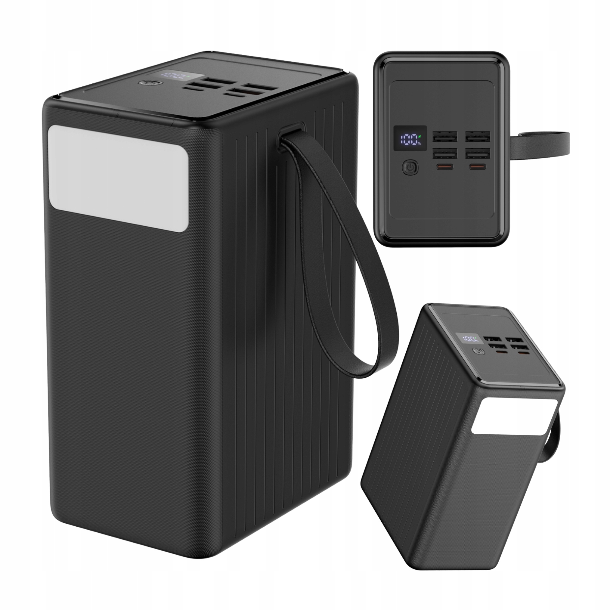 POWERBANK 80000mAh 4x USB 2x USB-C PD QC 3.0 65W SZYBKIE ŁADOWANIE + KABEL - od GearGod
