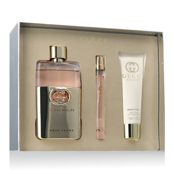 Zestaw Gucci Guilty Pour Femme, dla kobiet EDT 90 ml + EDT 10 ml + Mleczko do c