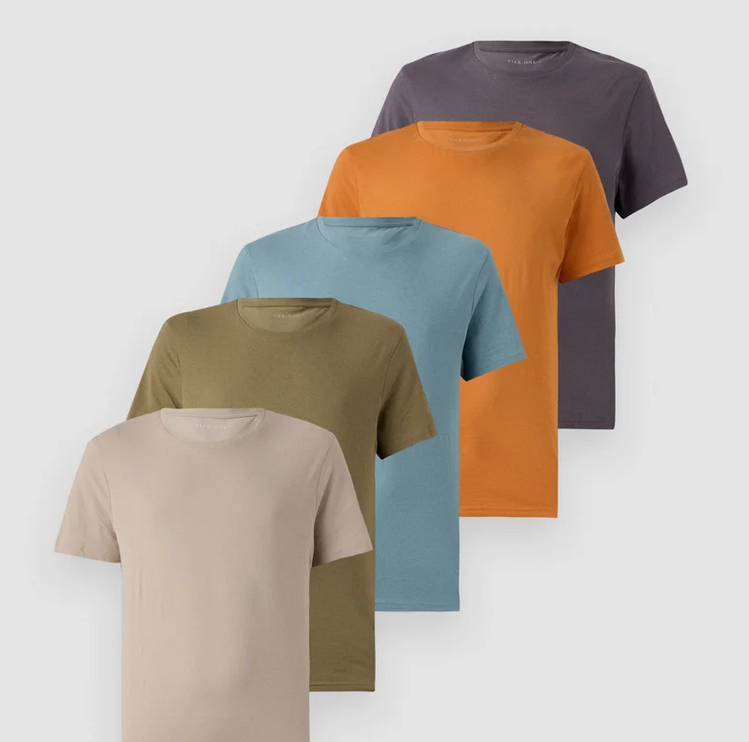 Pier One 5 PACK - T-shirt basic, 100% bawełna, rozm. XS-L