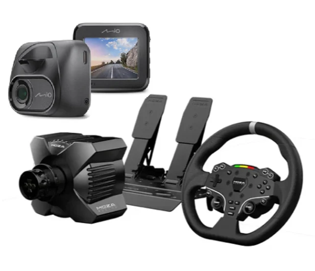 Moza Racing R3 (PC) + Wideorejestrator Mio MiVue C545 Pro