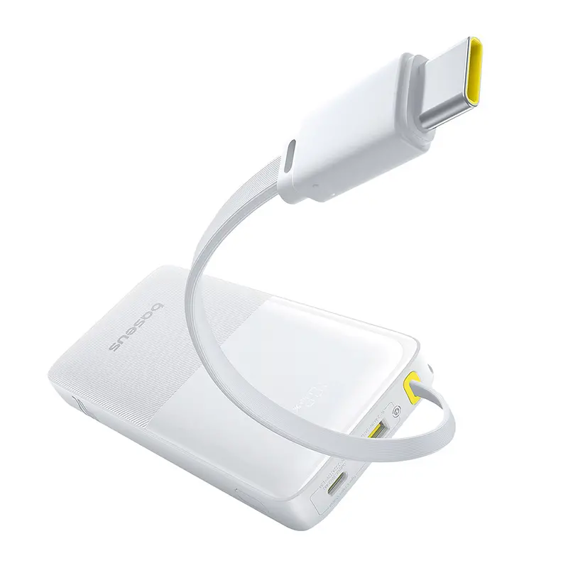 Powerbank Baseus Bipow 2 Digital Display, 10000mAh, 20W, Biały