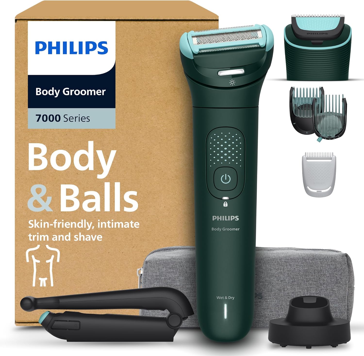 Philips Body Groomer 7000 – trymer dla mężczyzn z głowicą 2D Flexing Triple Protect