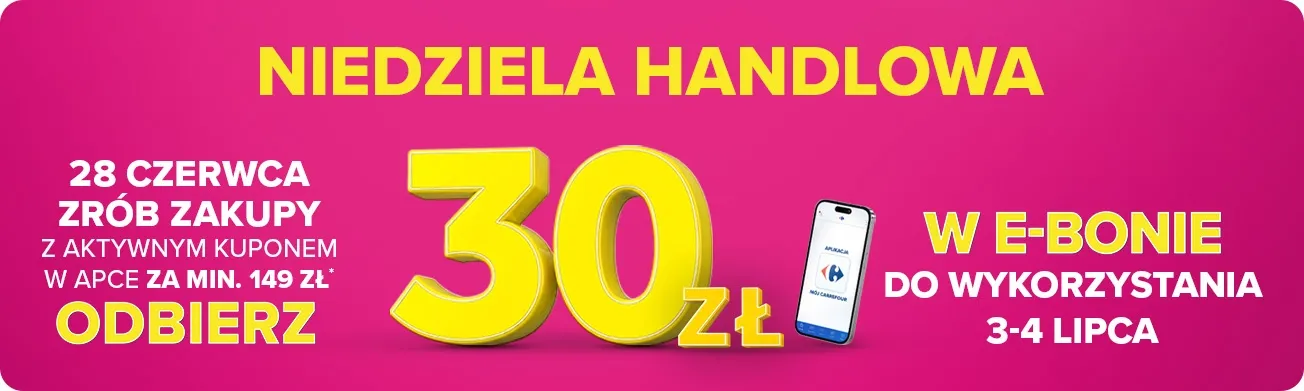 E-BON 30 PLN przy zakupach za min. 149 PLN - CARREFOUR