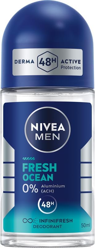 NIVEA MEN Fresh Ocean 48 H, Antyperspirant w kulce dla mężczyzn, 50 ml