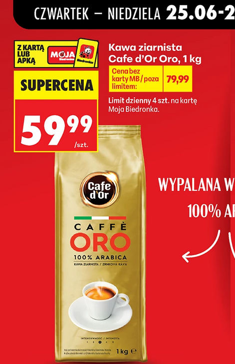 Kawa ziarnista Cafe d'Or Oro, 1 kg