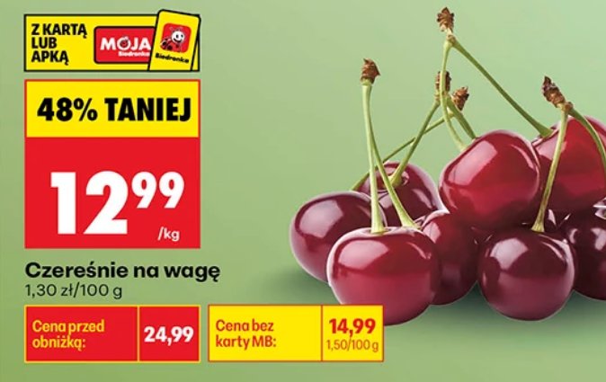 Czereśnie na wagę, 1KG