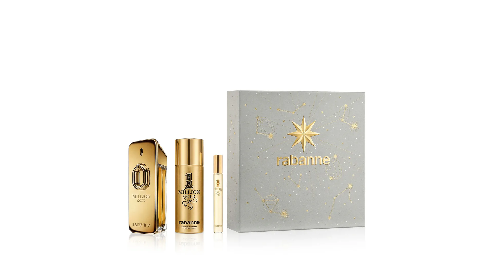 ZESTAW Paco Rabanne Million Gold Rabanne EDP Intense 100 ml + EDT MINI 1 Milion 10 ml + DEO w sprayu 150 ml