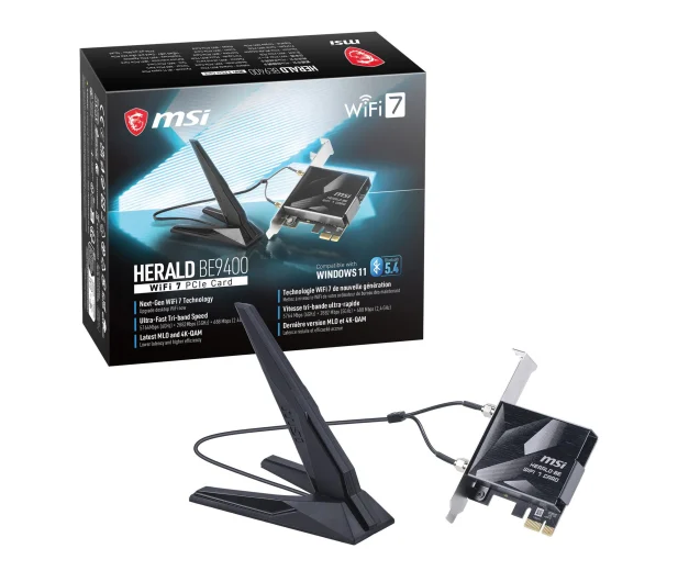 MSI HERALD BE9400 WiFi 7 (9400Mb/s a/b/g/n/ac/ax/be)