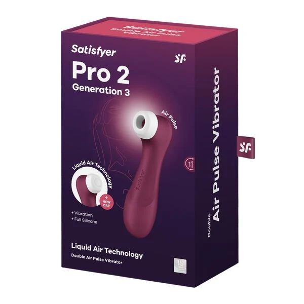 Satisfyer Pro 2 Generation 3 with Liquid Air Wine Red  wibrujący masażer osobisty