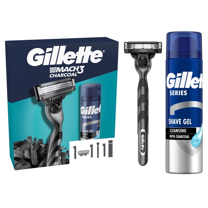 Gillette Zestaw podarunkowy: maszynka Mach3 + Żel Series 75 ml + pudełko