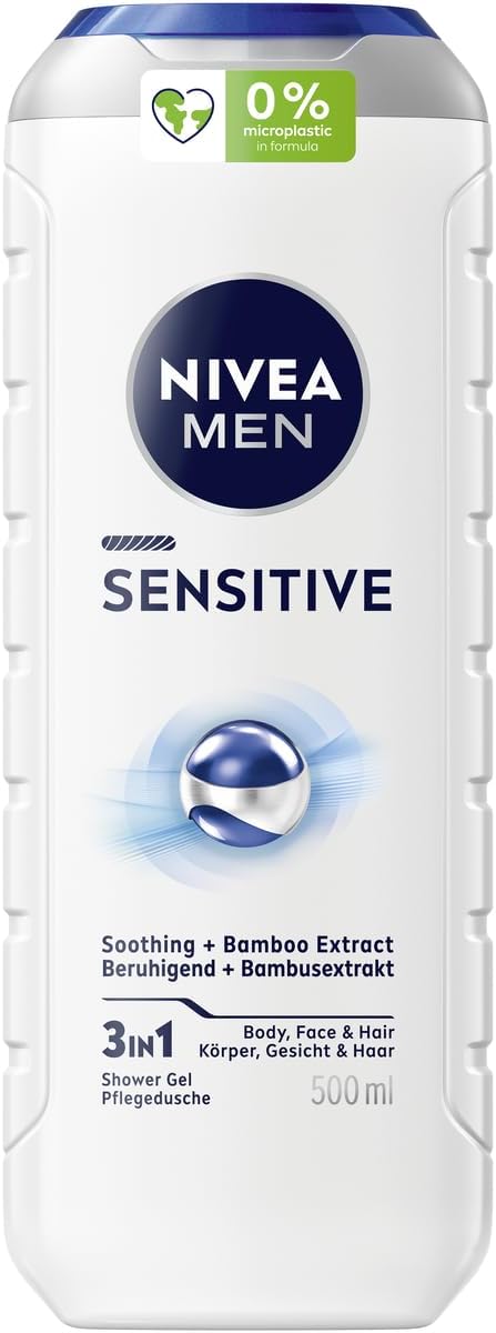 NIVEA MEN Sensitive Męski Żel pod prysznic 3w1 - Łagodzący 500 ml