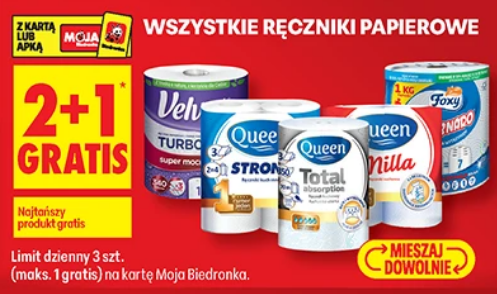 Wszystkie ręczniki papierowe (2+1 GRATIS)