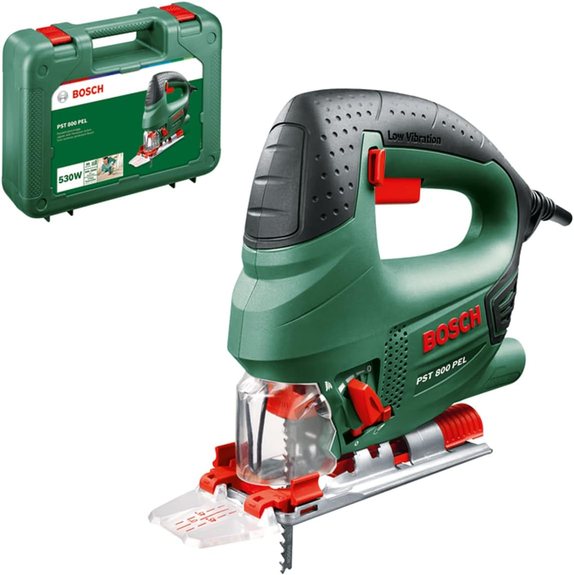 Bosch Wyrzynarka PST 800 PEL (530 W) + walizka