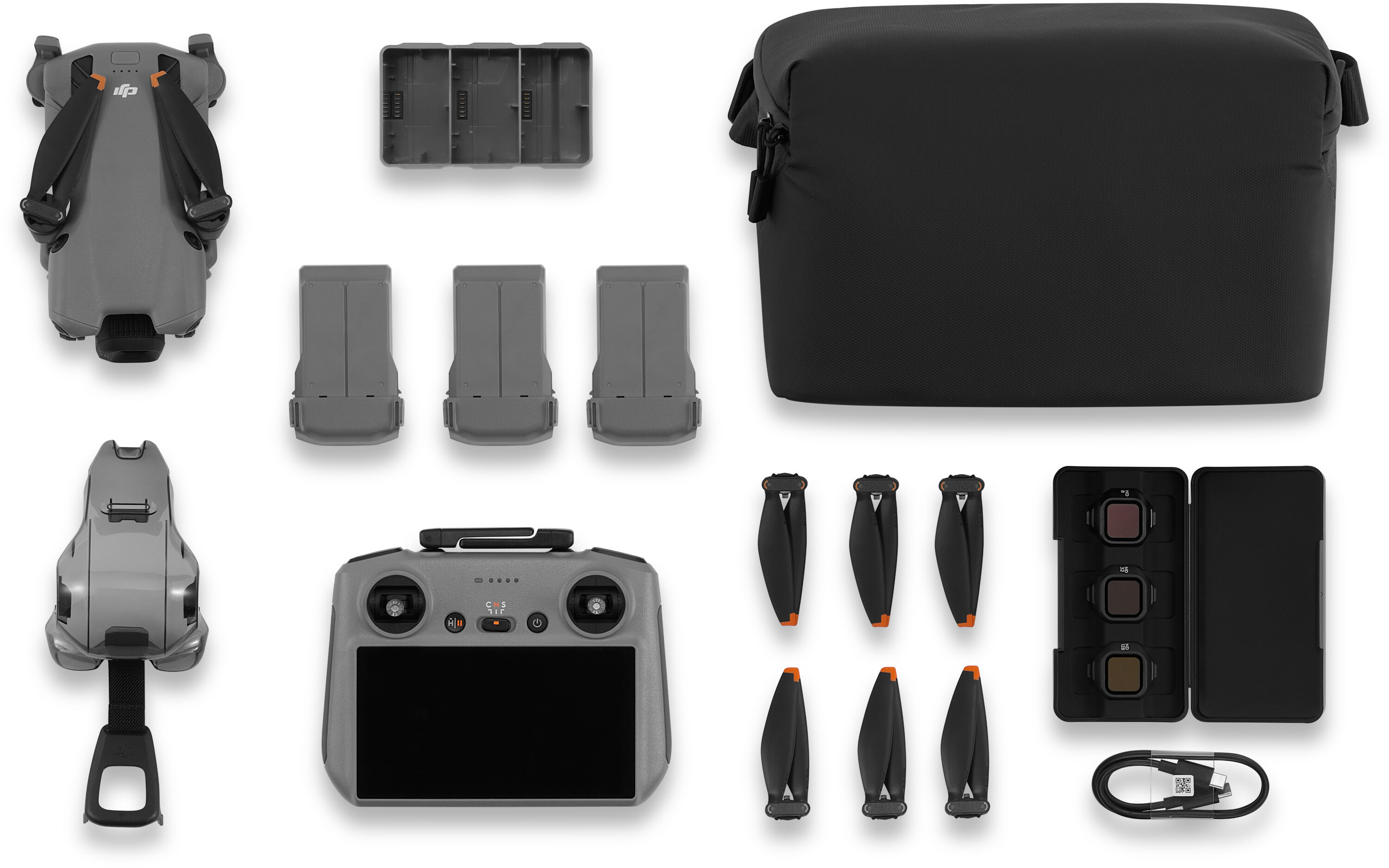 Dron DJI Mini 5 Pro Fly More Combo z aparaturą RC2, 4K, 1-calowa matryca, obrót gimbala do aż 225°