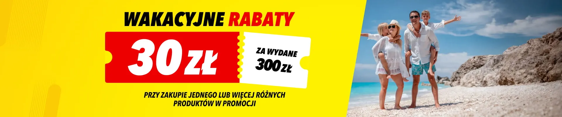 RABAT 30 PLN za każde wydane 300 PLN (od razu) - Media Expert