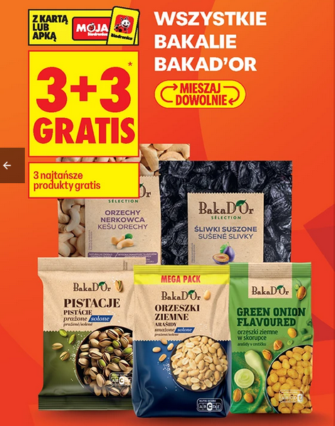 Wszystkie bakalie BAKAD'OR (3+3 GRATIS)