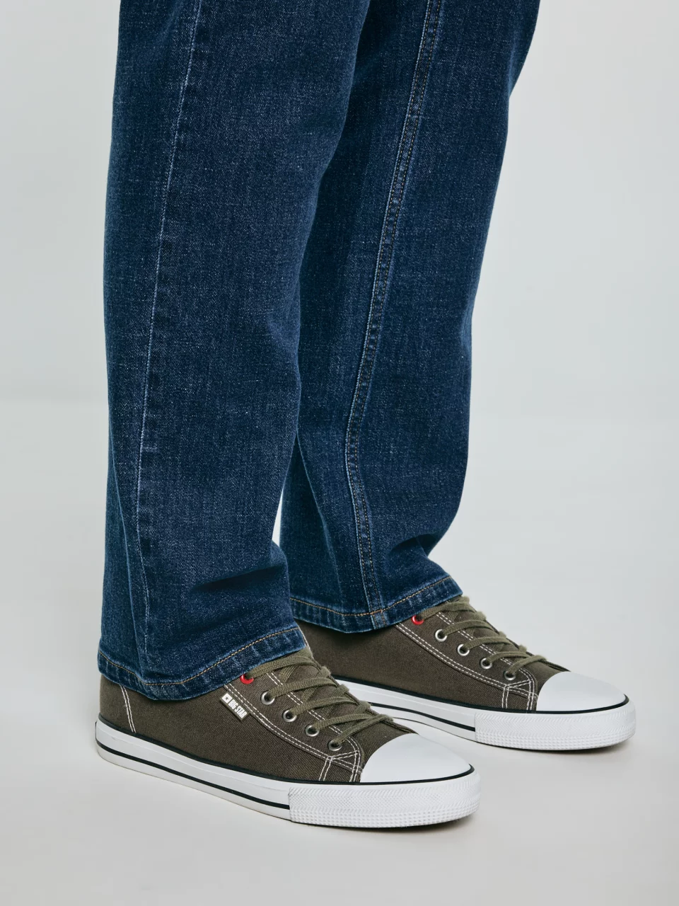 Trampki męskie niskie khaki TT174137 303, rozm. 40-46