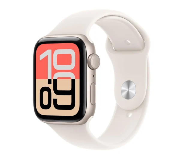 Apple Watch SE 3 GPS 40mm Aluminiowa koperta (księżycowa poświata) + opaska sportowa (księżycowa poświata) - rozmiar S/M