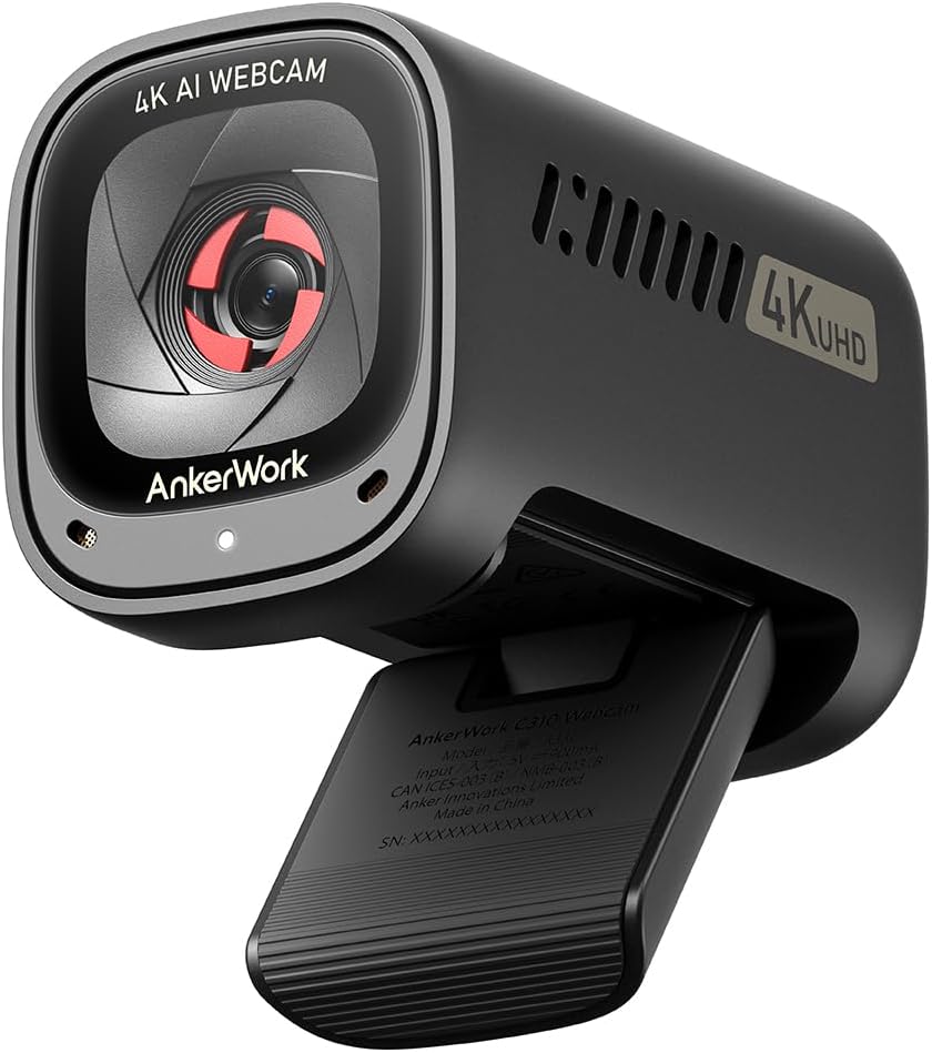 Anker Work C310 Kamera internetowa 4K, 12 MP, 1080p, 60 FPS, HDR, autofokus AI