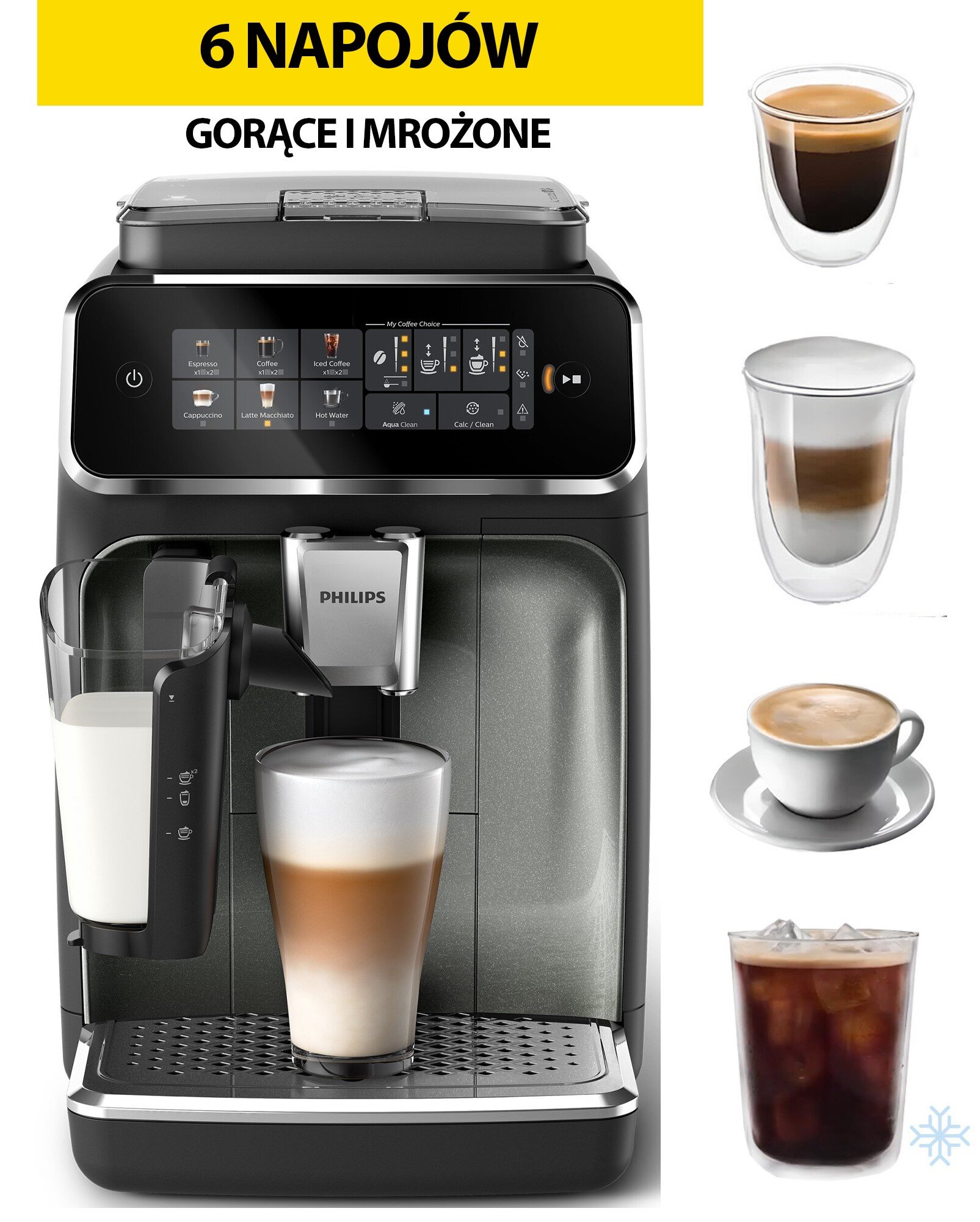 Ekspres PHILIPS LatteGo EP3349/70 (Silent Brew) Kawa mrożona
