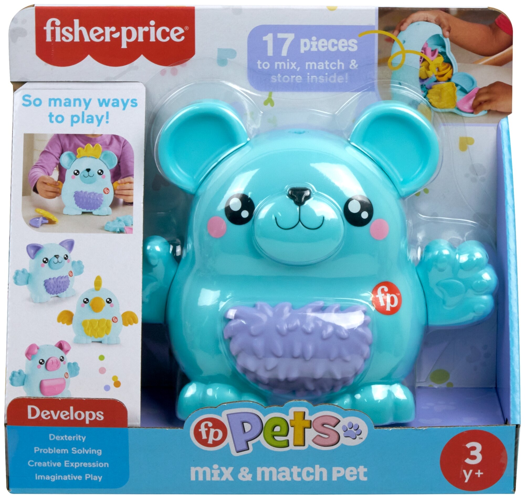 Klocki plastikowe FISHER PRICE Pets Zwierzaczek Zmieniaczek HXP18