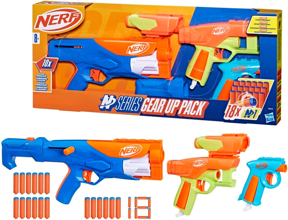 Nerf N Series Gear Up Pack, 3 wyrzutnie, 18 strzałek N1