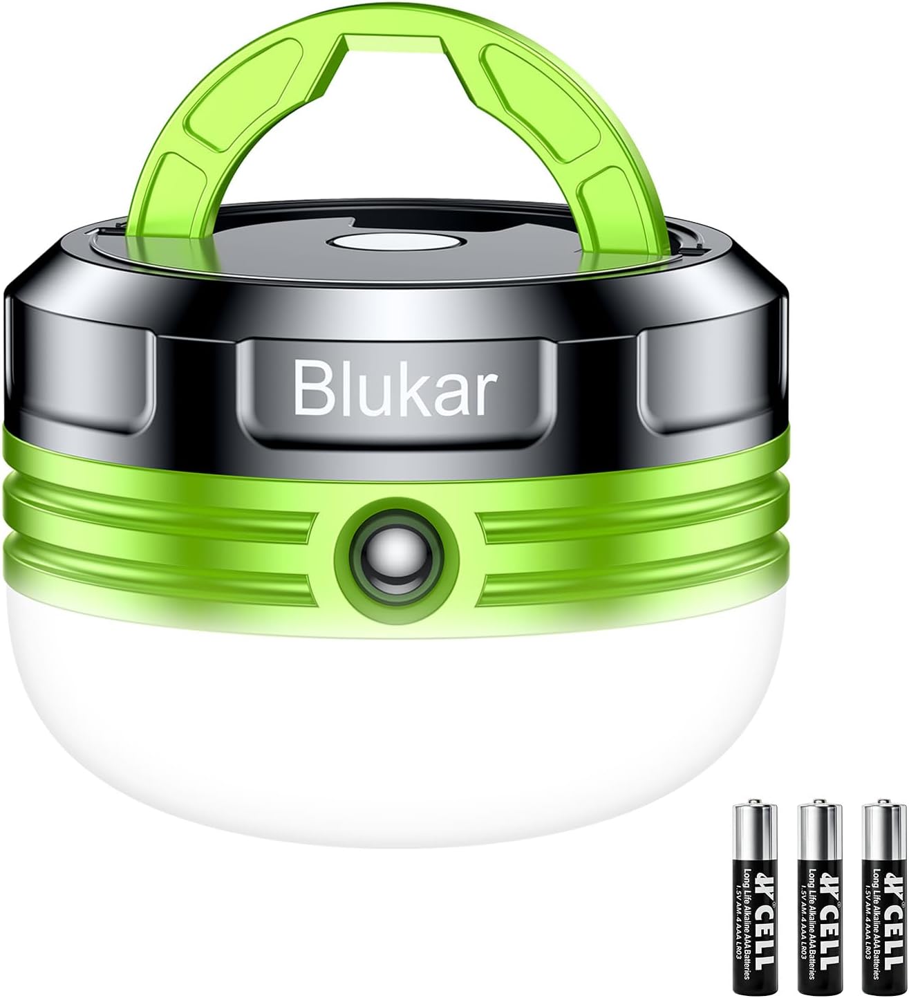 Blukar Latarnia Kempingowa LED, Przenośna, Wodoodporna + 3 baterie AA