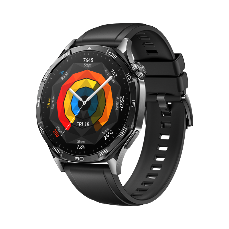 HUAWEI WATCH GT 5 46 mm Active + HUAWEI Pasek EasyFit 3 (22 mm) – Czerwony nylonowy (GRATIS)