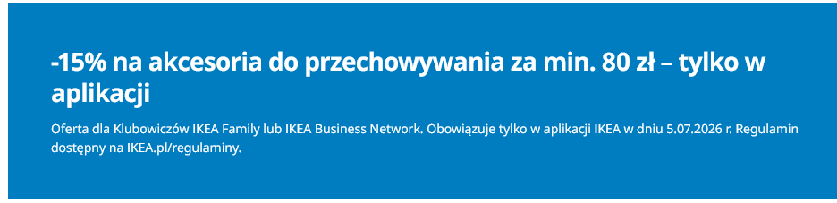 RABAT -15% na akcesoria do przechowywania za min. 80 zł - IKEA