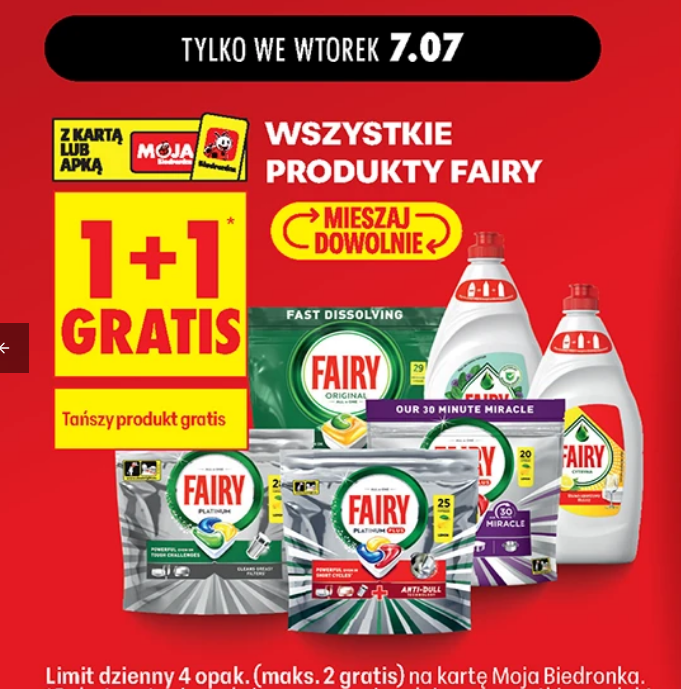 Wszystkie produkty FAIRY (1+1 GRATIS)