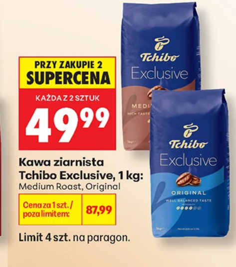 Kawa ziernista Tchibo Exlusie, 1KG (przy zakupie 2 op.)
