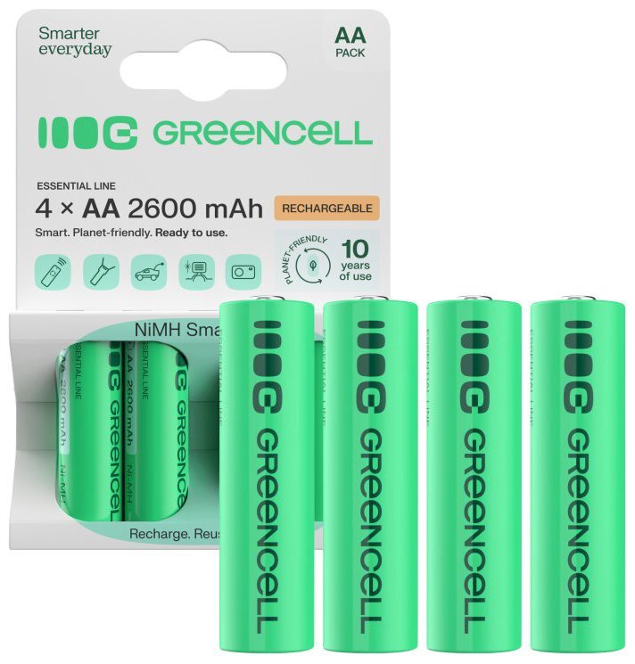 Akumulatorki AA 2600 mAh GREENCELL (4 szt.)