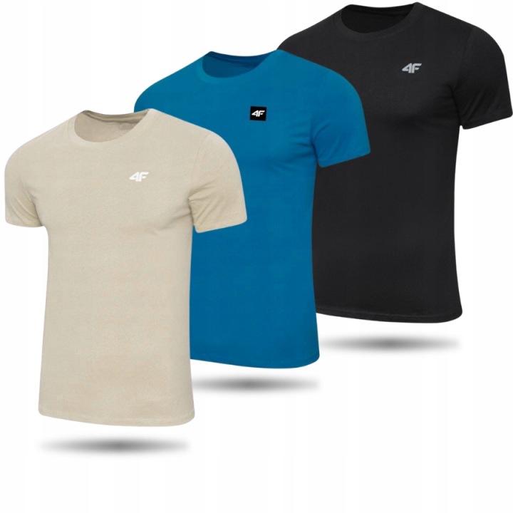 ZESTAW 3x KOSZULKA MĘSKA SPORTOWA 4F T-SHIRT - od DIVERSE_sklep
