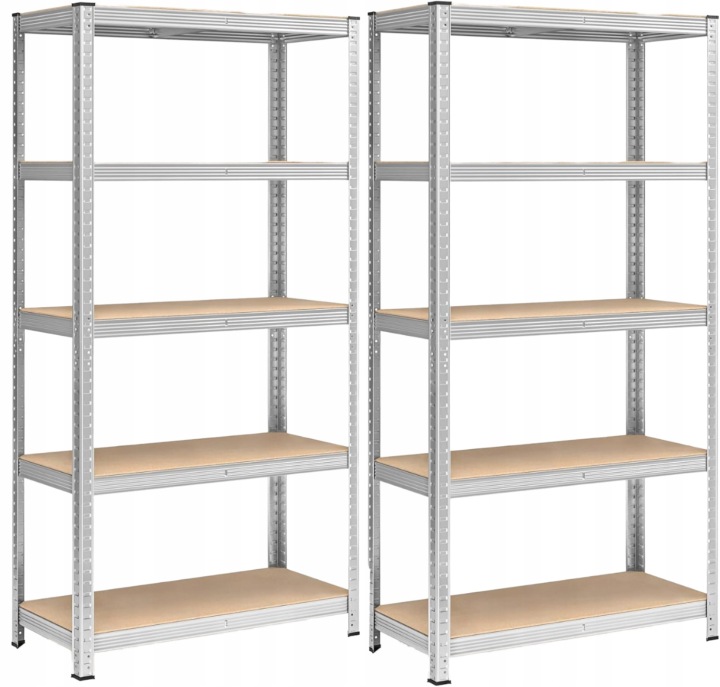 REGAŁ METALOWY MAGAZYNOWY GARAŻOWY 180x90x40cm 5 PÓŁEK MOCNY 750KG UDŹWIGU - od PODPINKA-SKLEP