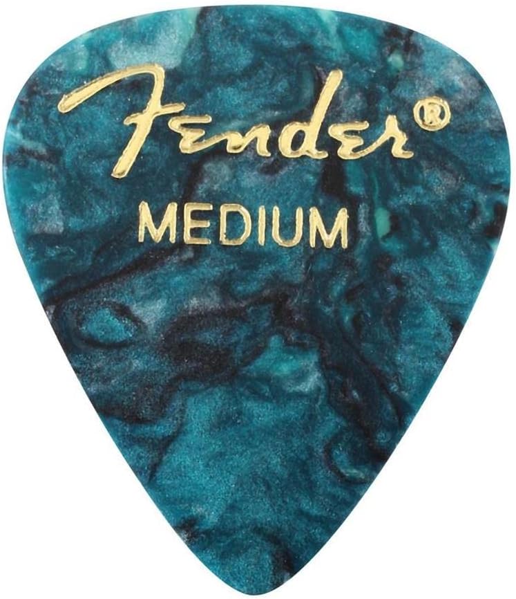 Celuidowe kostki gitarowe Fender Medium, Niebieskie, 12 Sztuk