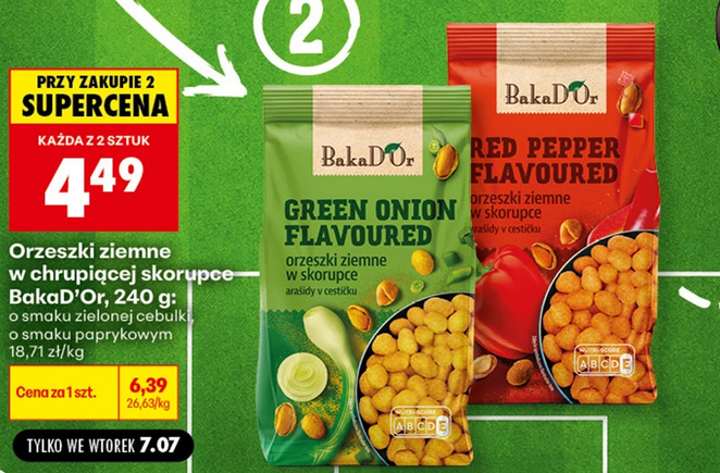 Orzeszki ziemne w chrupiącej skorupce BakaD'Or, 240g (przy zakupie 2 opakowań)