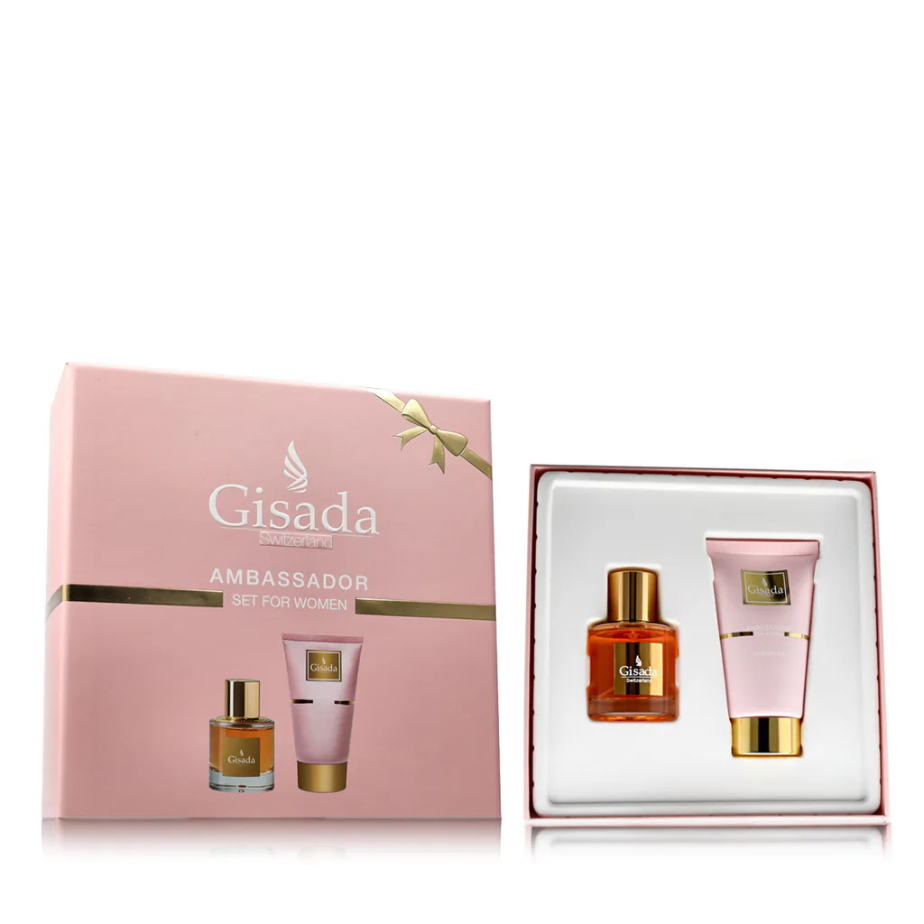 ZESTAW  Gisada Ambassador Women Woda perfumowana 50 ml + Żel pod prysznic 100 ml