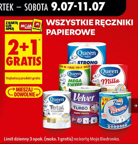 Wszystkie ręczniki papierowe (2+1 GRATIS)