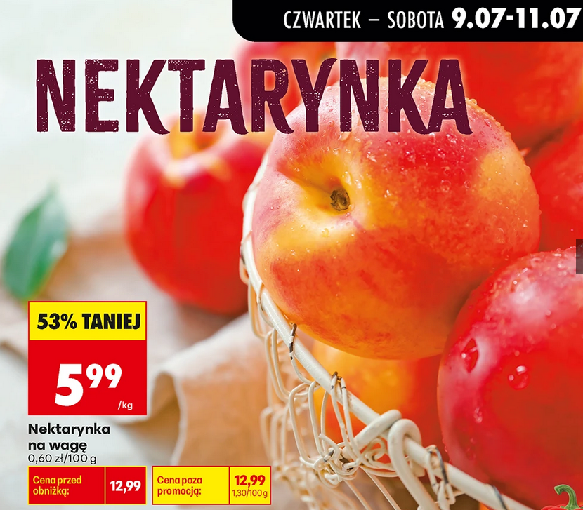 Nektarynka na wagę, 1 KG